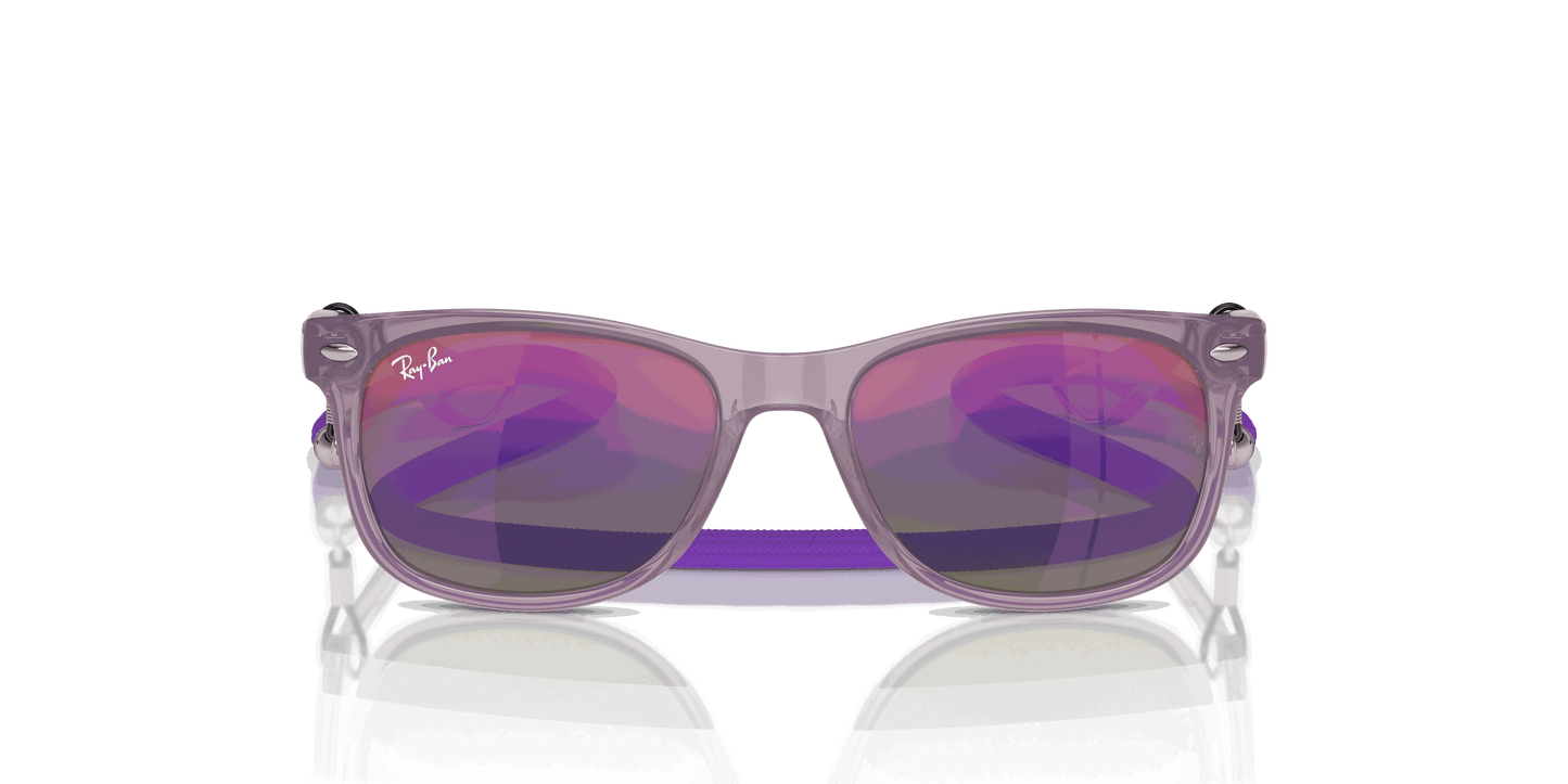 [Blue & Violet Lenses, Polished Opal Purple Frame]