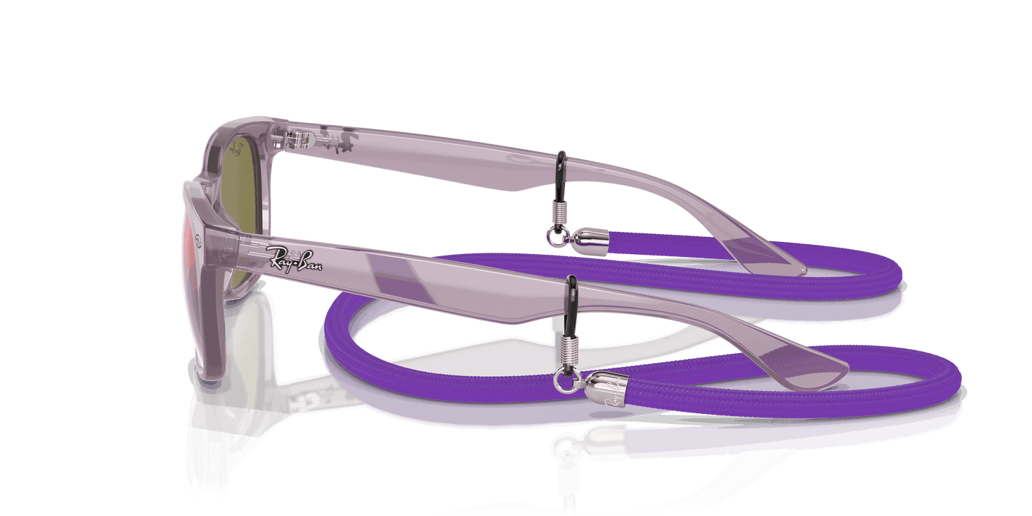 [Blue & Violet Lenses, Polished Opal Purple Frame]