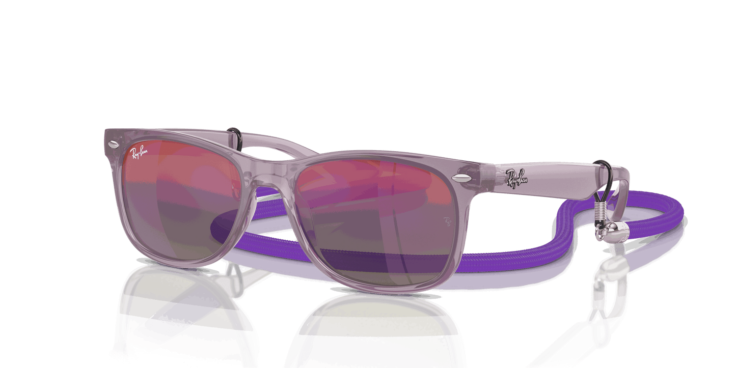 [Blue & Violet Lenses, Polished Opal Purple Frame]