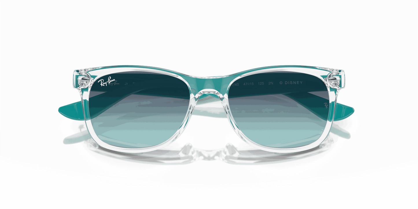 [Dark Blue Lenses, Polished Transparent Frame]