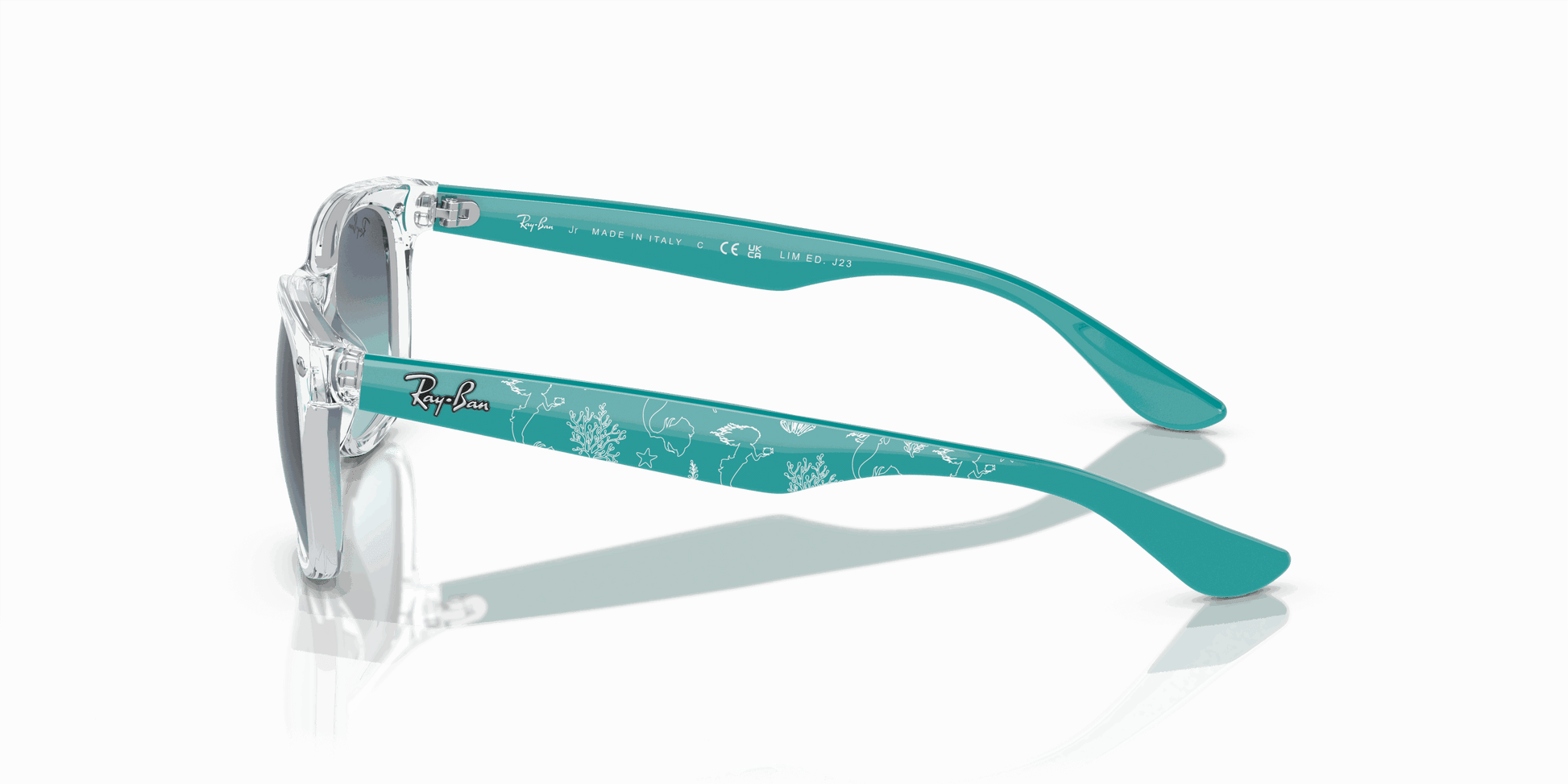 [Dark Blue Lenses, Polished Transparent Frame]