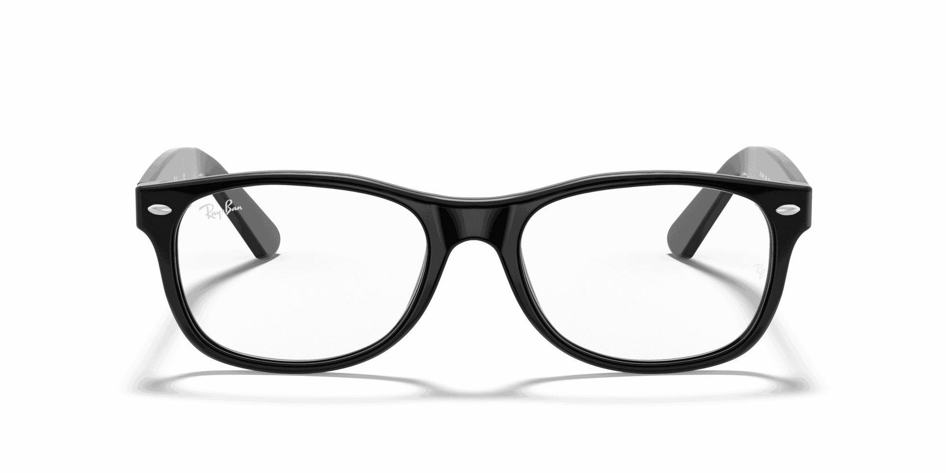 [Clear Lenses, Polished Black Frame]