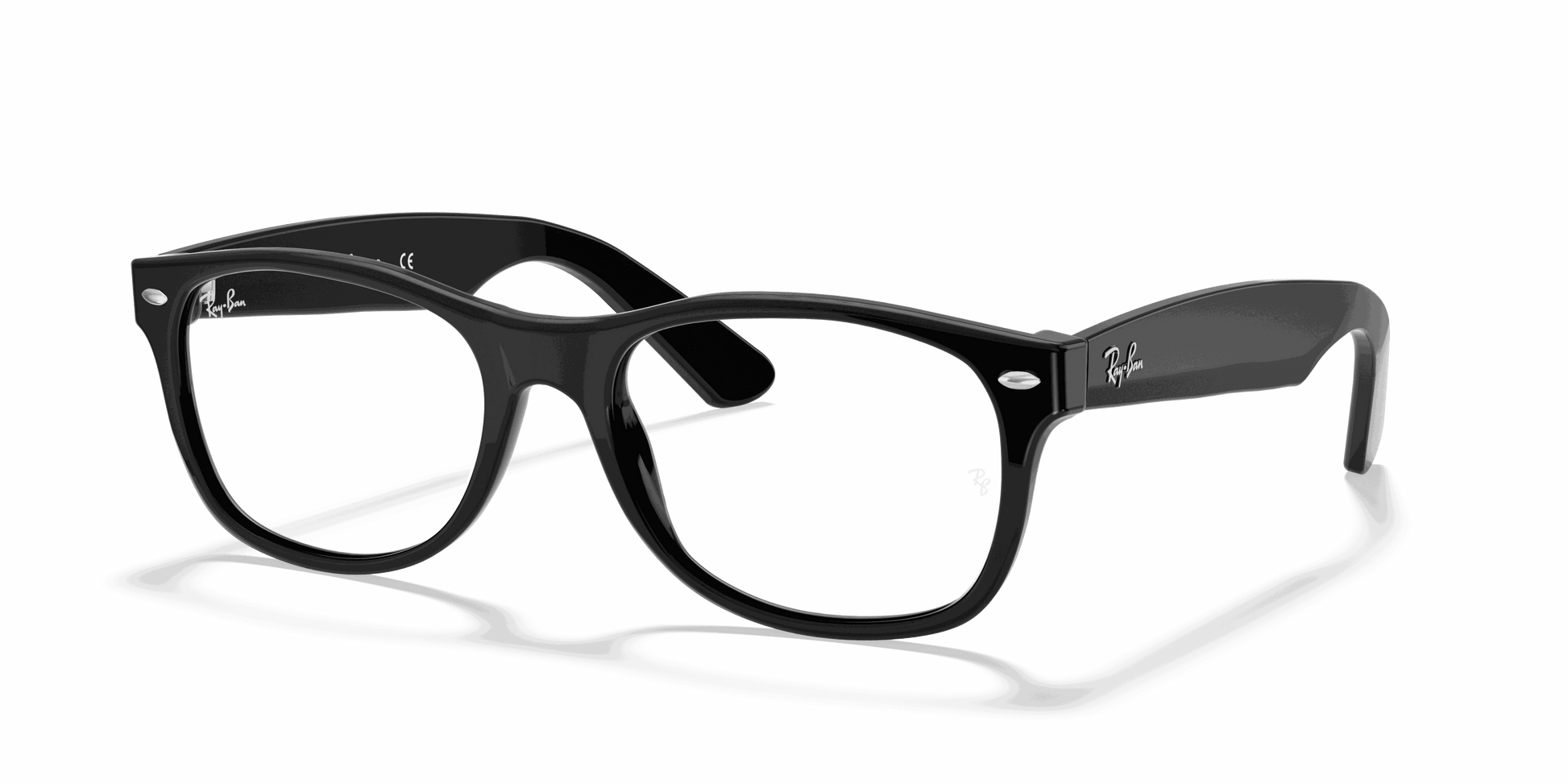 [Clear Lenses, Polished Black Frame]
