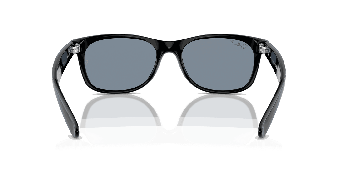 [Blue Lenses, Polished Black Frame]