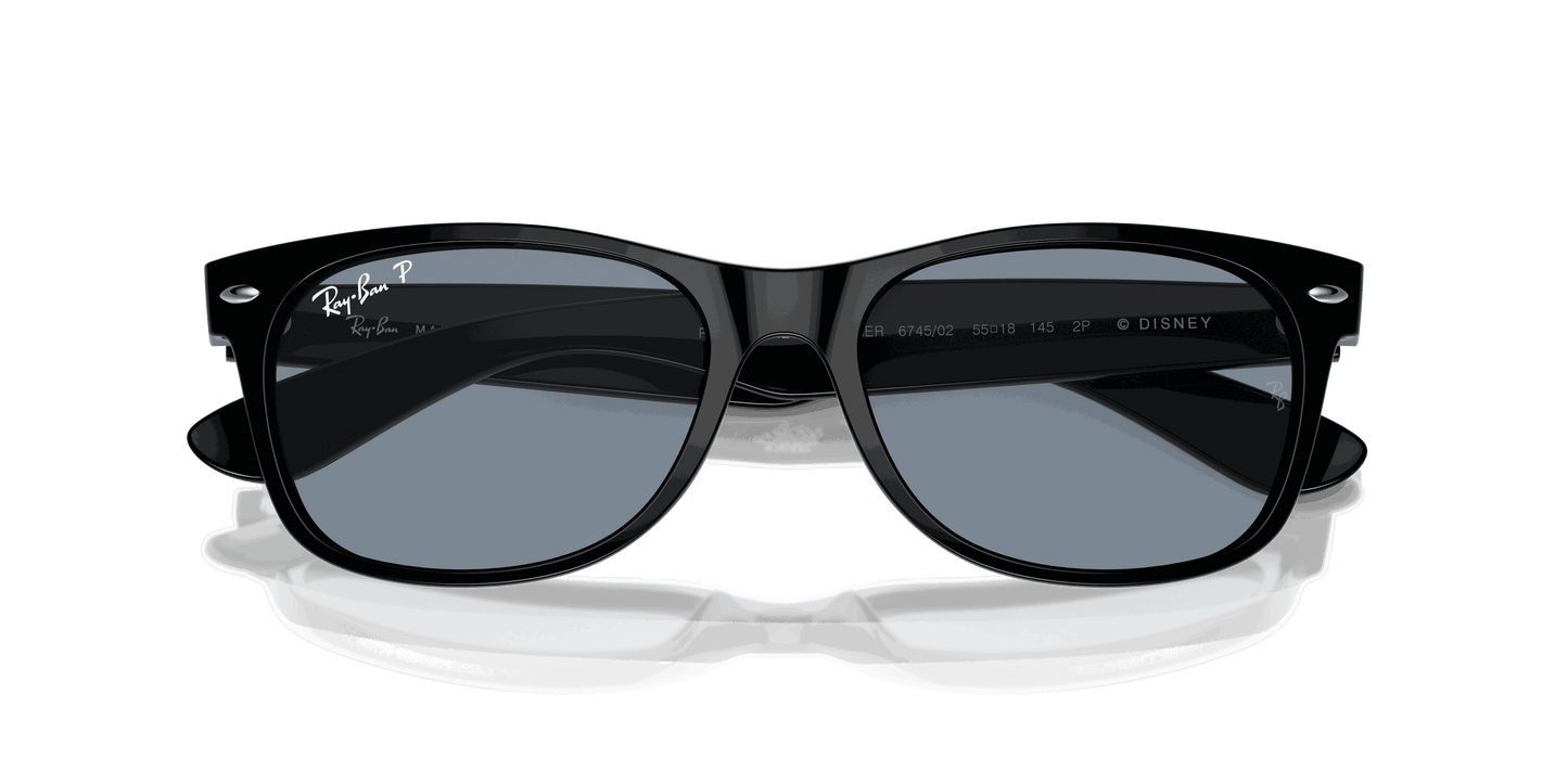 [Blue Lenses, Polished Black Frame]