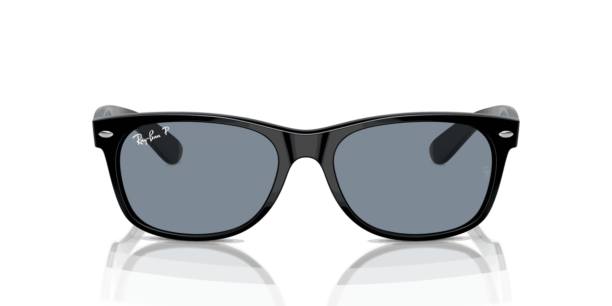 [Blue Lenses, Polished Black Frame]