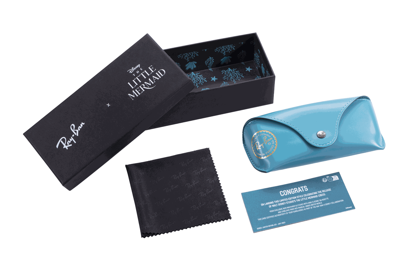 [Blue Lenses, Polished Black Frame]