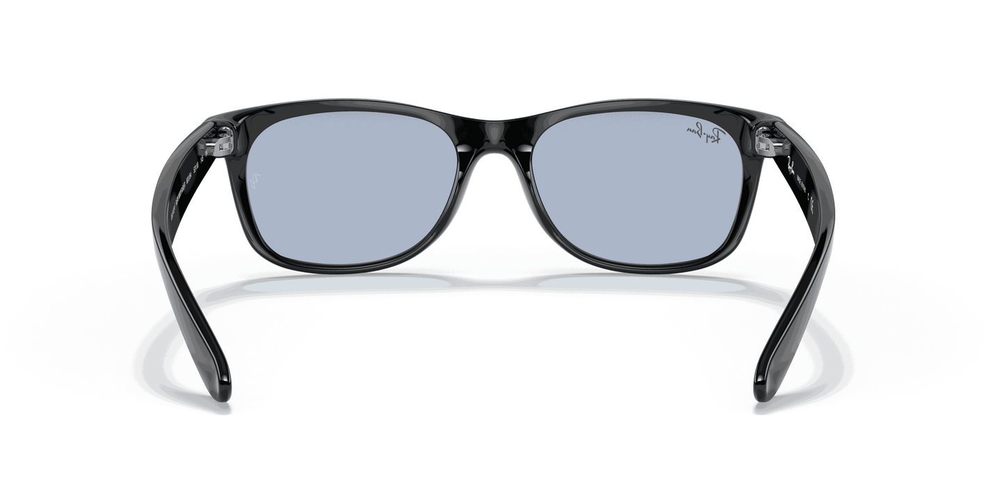 [Blue/Grey Classic Lenses, Polished Black Frame]
