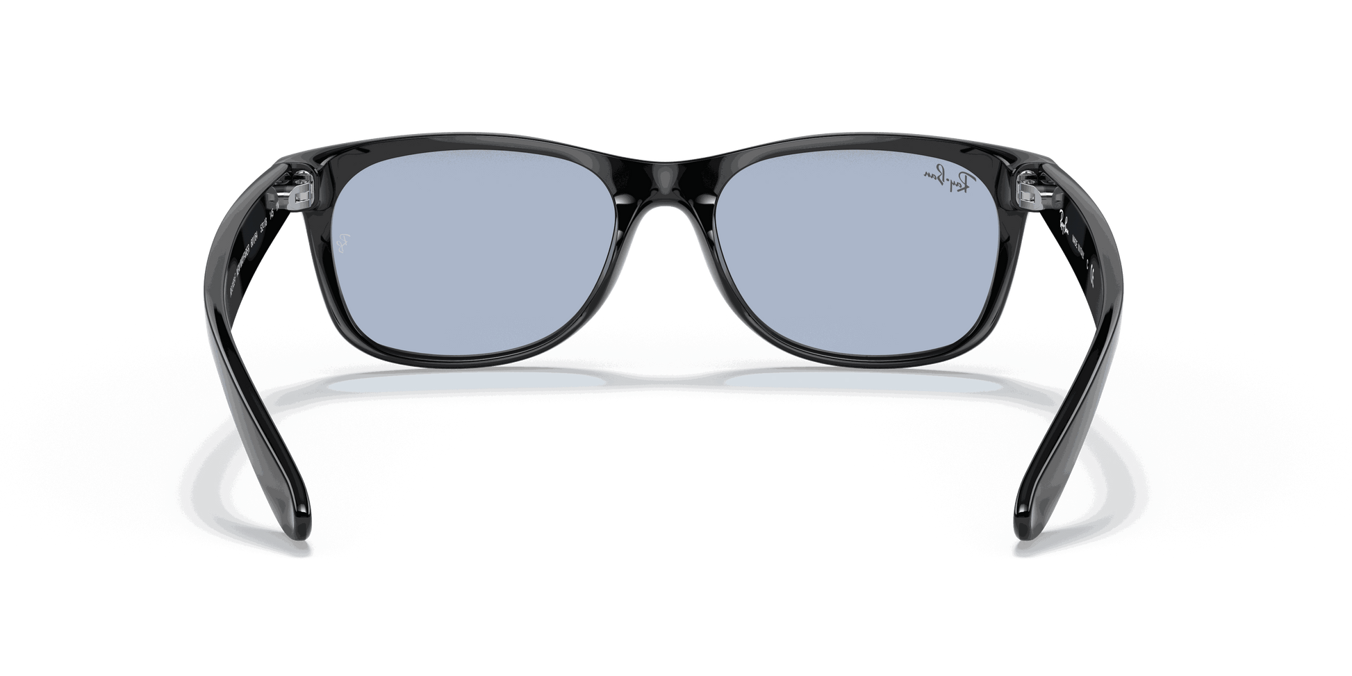 [Blue/Grey Classic Lenses, Polished Black Frame]