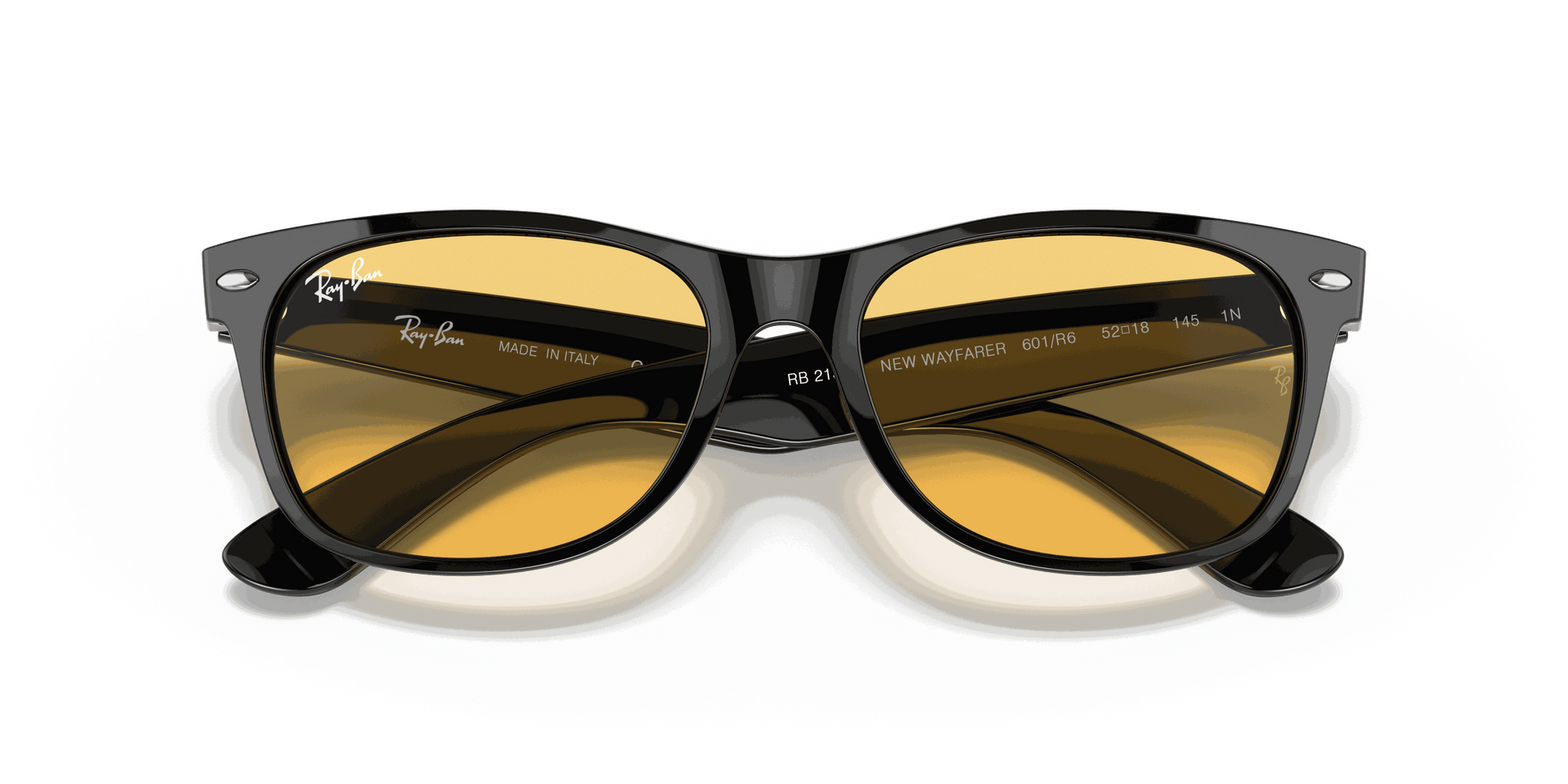 [Yellow Classic Lenses, Polished Black Frame]