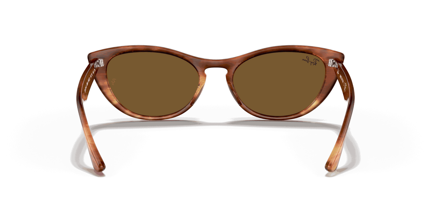 [B-15 Brown Lenses, Polished Striped Havana Frame]