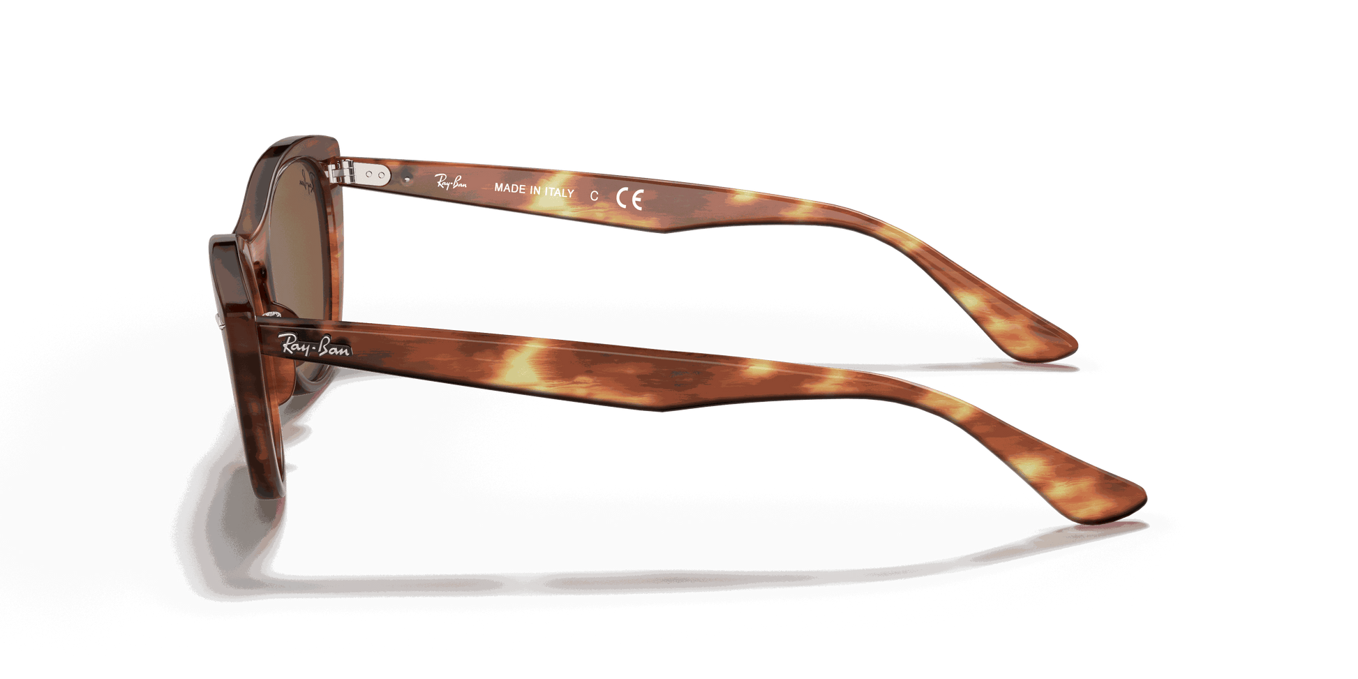 [B-15 Brown Lenses, Polished Striped Havana Frame]