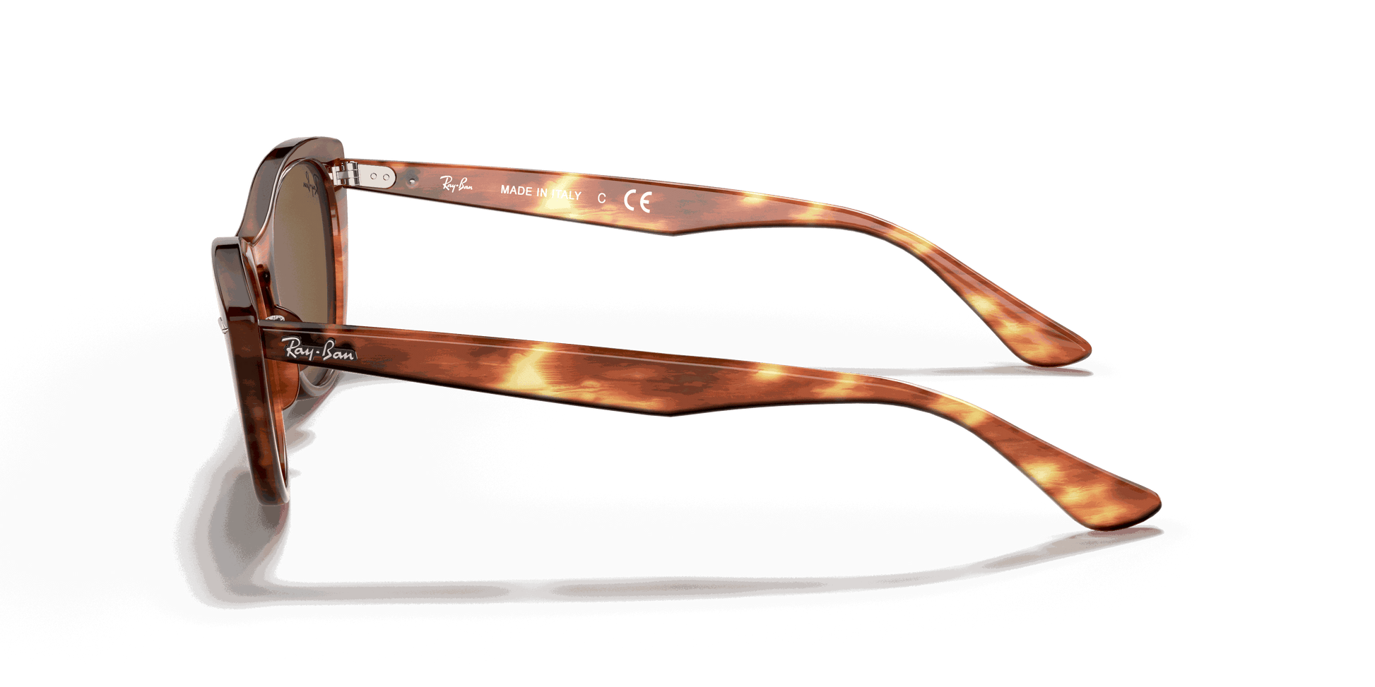 [B-15 Brown Lenses, Polished Striped Havana Frame]