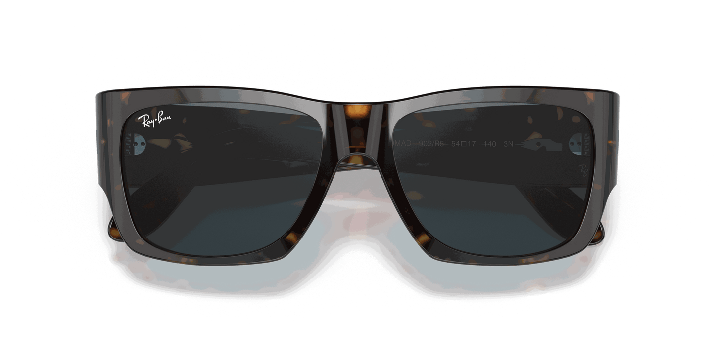 [Dark Blue Lenses, Polished Havana Frame]