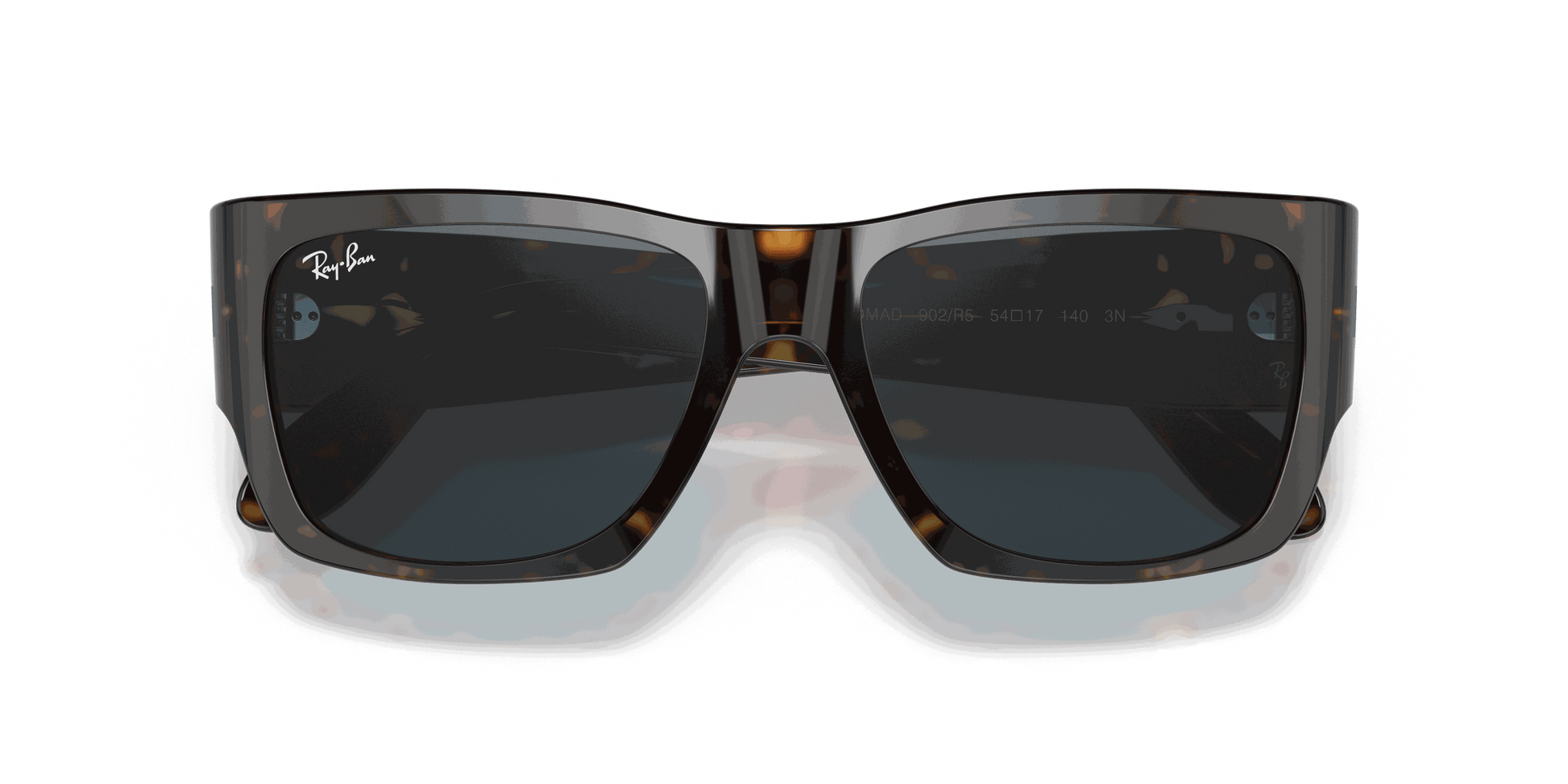 [Dark Blue Lenses, Polished Havana Frame]