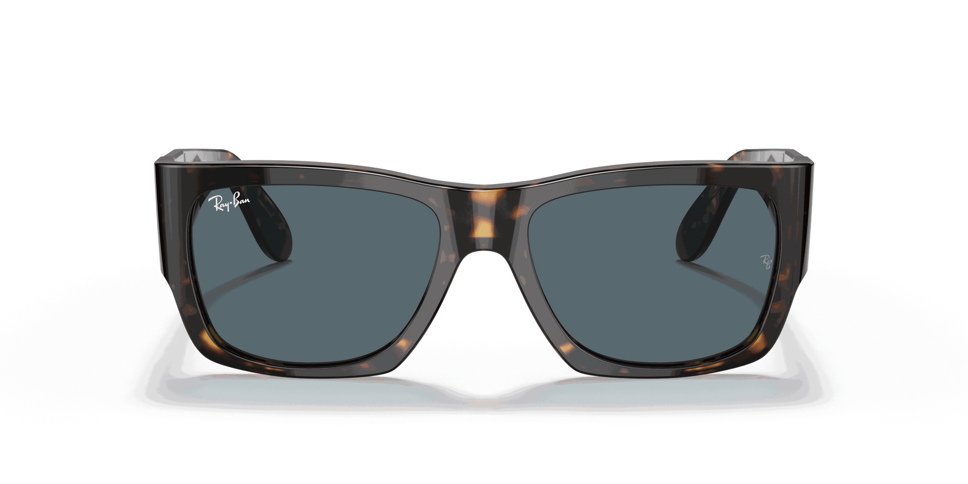 [Dark Blue Lenses, Polished Havana Frame]