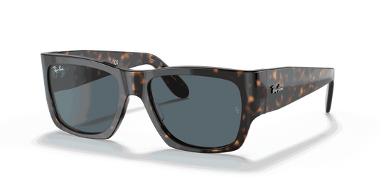 [Dark Blue Lenses, Polished Havana Frame]