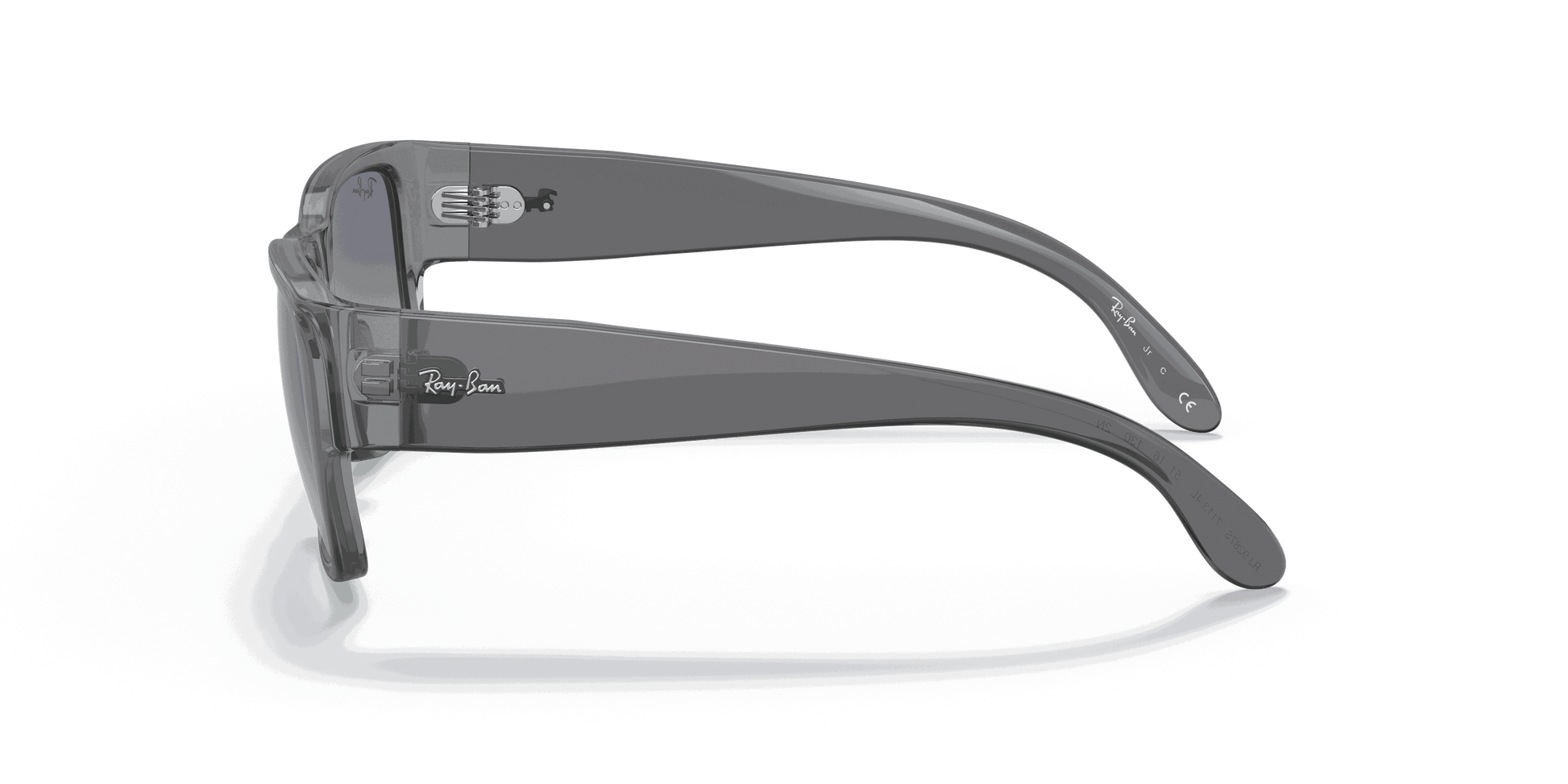 [Grey Gradient Blue Lenses, Polished Transparent Grey Frame]
