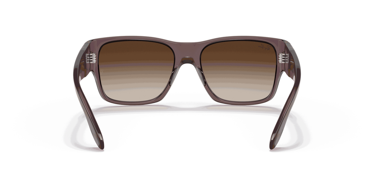 [Brown Gradient Lenses, Polished Transparent Dark Brown Frame]