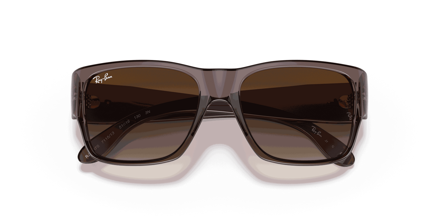 [Brown Gradient Lenses, Polished Transparent Dark Brown Frame]