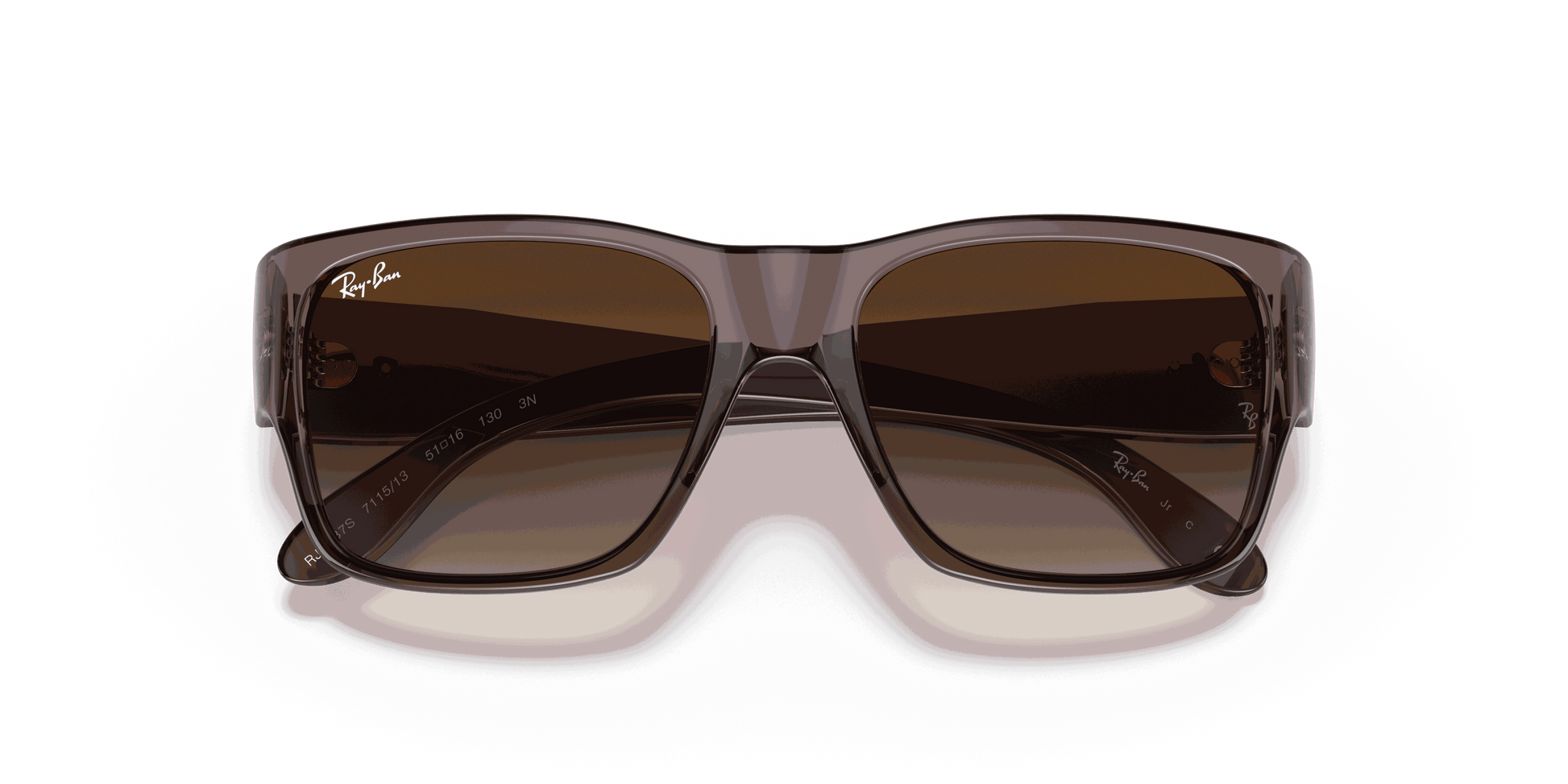 [Brown Gradient Lenses, Polished Transparent Dark Brown Frame]