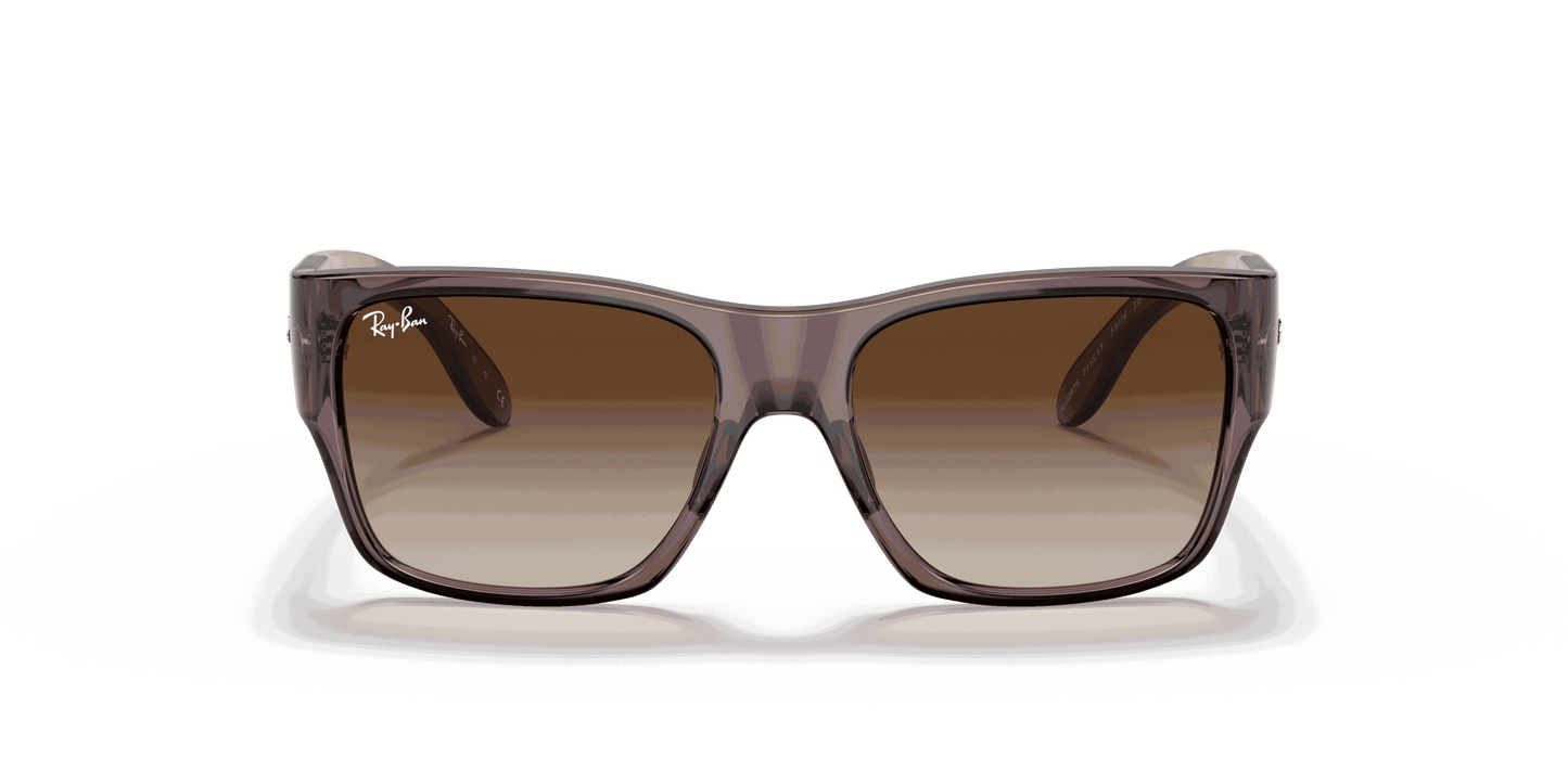 [Brown Gradient Lenses, Polished Transparent Dark Brown Frame]