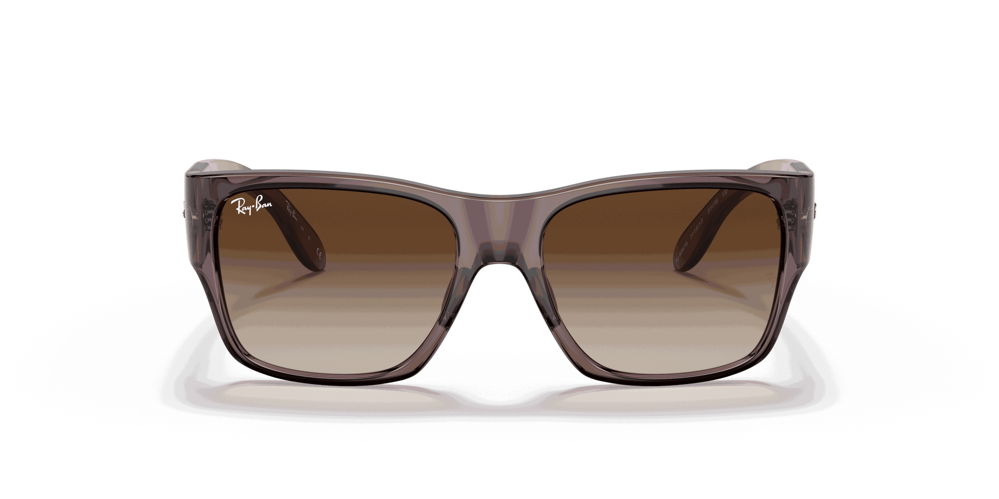 [Brown Gradient Lenses, Polished Transparent Dark Brown Frame]