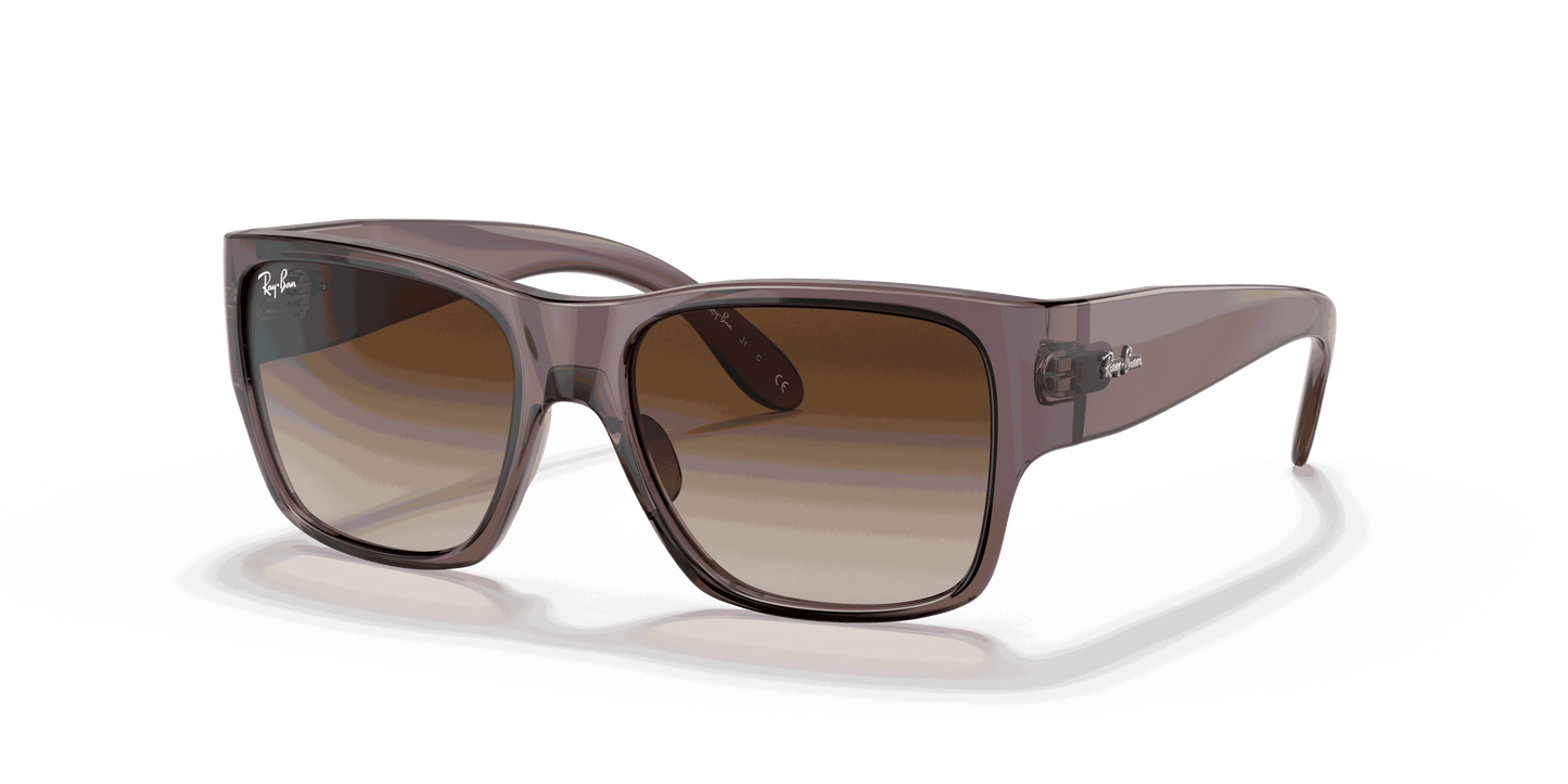 [Brown Gradient Lenses, Polished Transparent Dark Brown Frame]