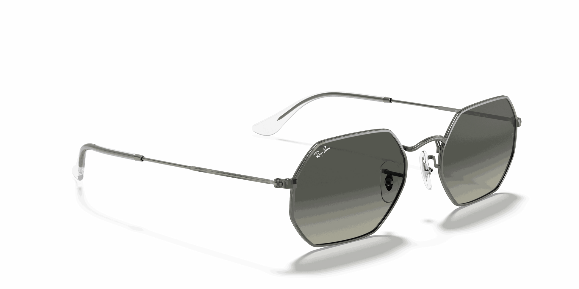 [Grey Gradient Lenses, Polished Gunmetal Frame]