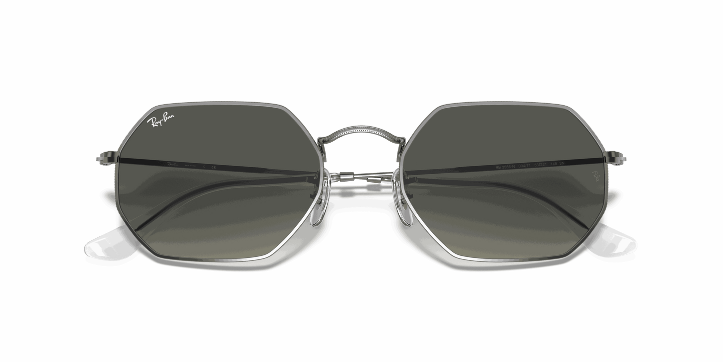 [Grey Gradient Lenses, Polished Gunmetal Frame]