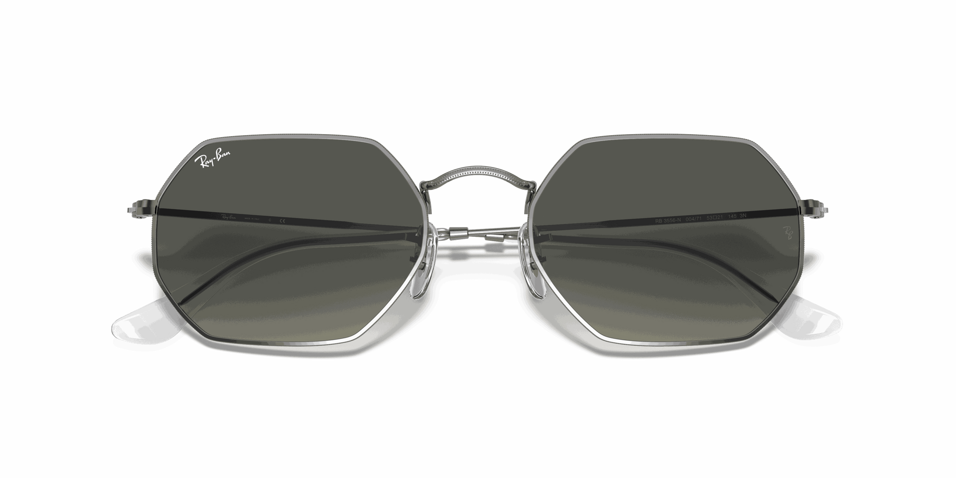 [Grey Gradient Lenses, Polished Gunmetal Frame]