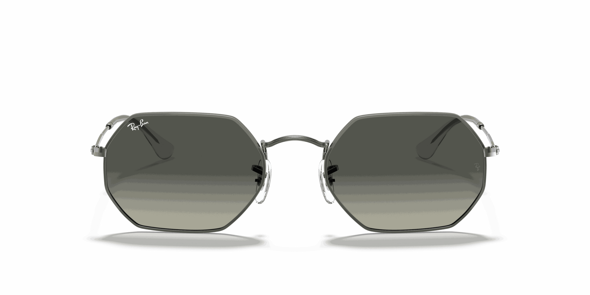 [Grey Gradient Lenses, Polished Gunmetal Frame]