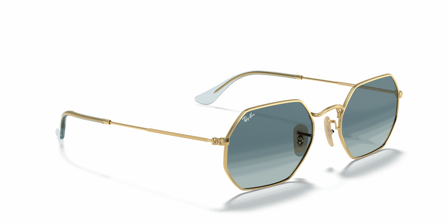 [Blue Gradient Lenses, Polished Arista Gold Frame]