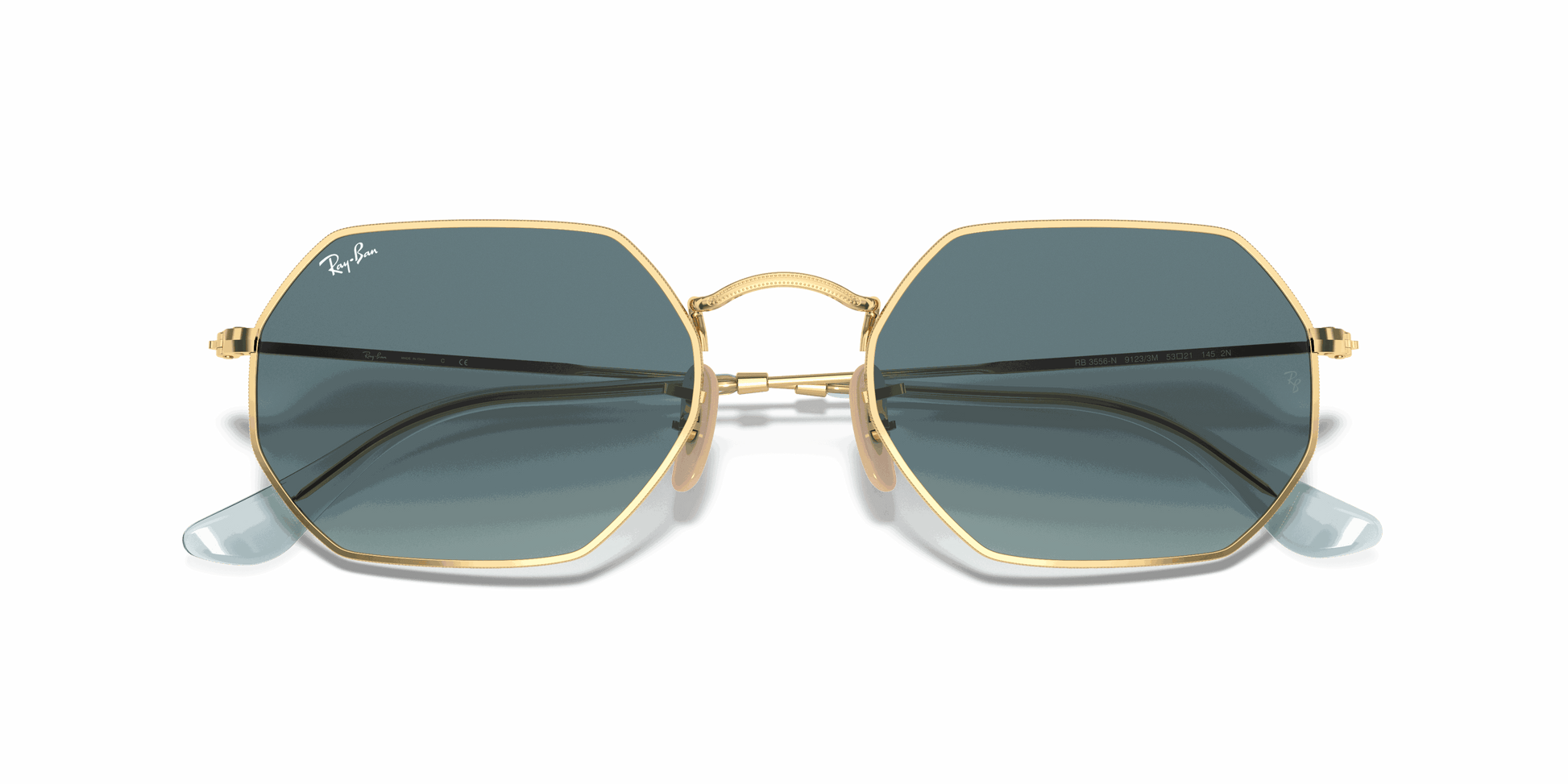 [Blue Gradient Lenses, Polished Arista Gold Frame]