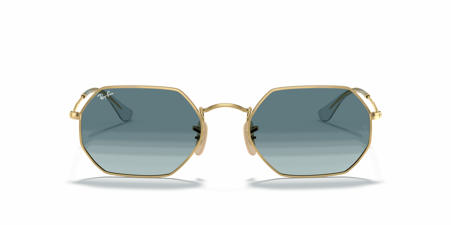 [Blue Gradient Lenses, Polished Arista Gold Frame]