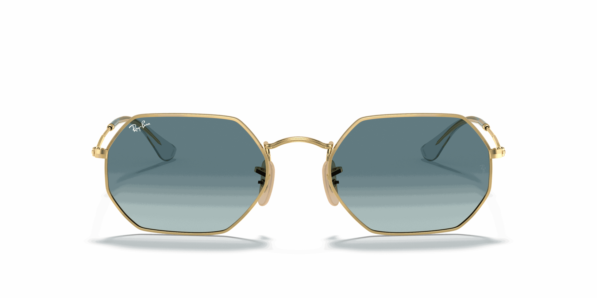 [Blue Gradient Lenses, Polished Arista Gold Frame]