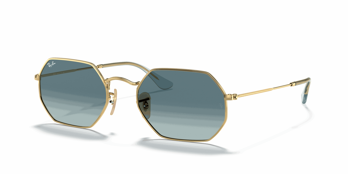 [Blue Gradient Lenses, Polished Arista Gold Frame]