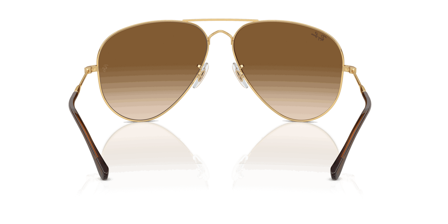 [Clear & Brown Lenses, Polished Arista Gold Frame]