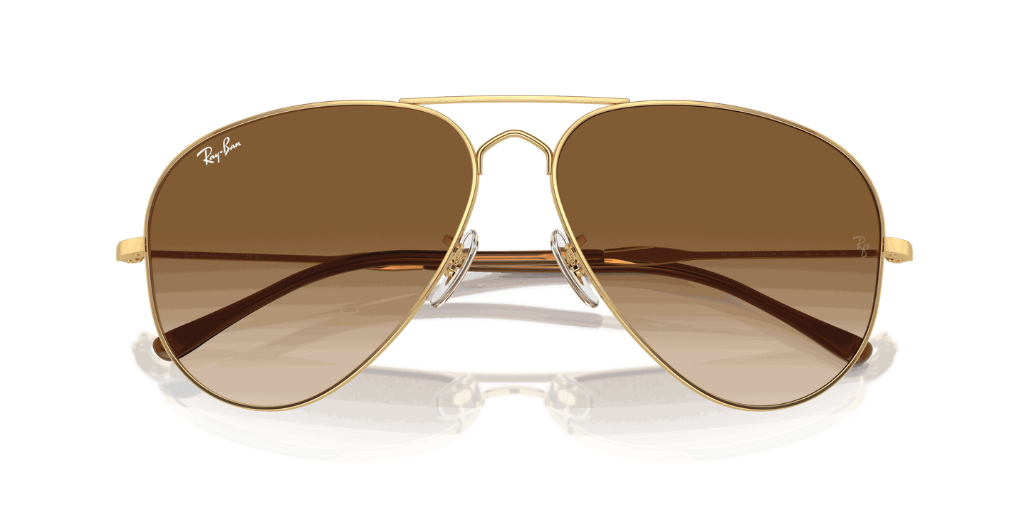 [Clear & Brown Lenses, Polished Arista Gold Frame]