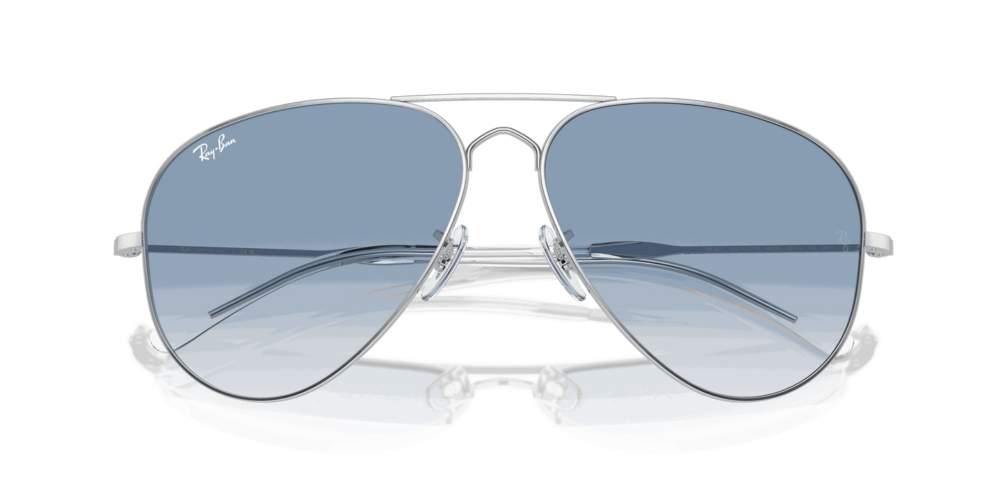 [Clear & Blue Lenses, Polished Silver Frame]