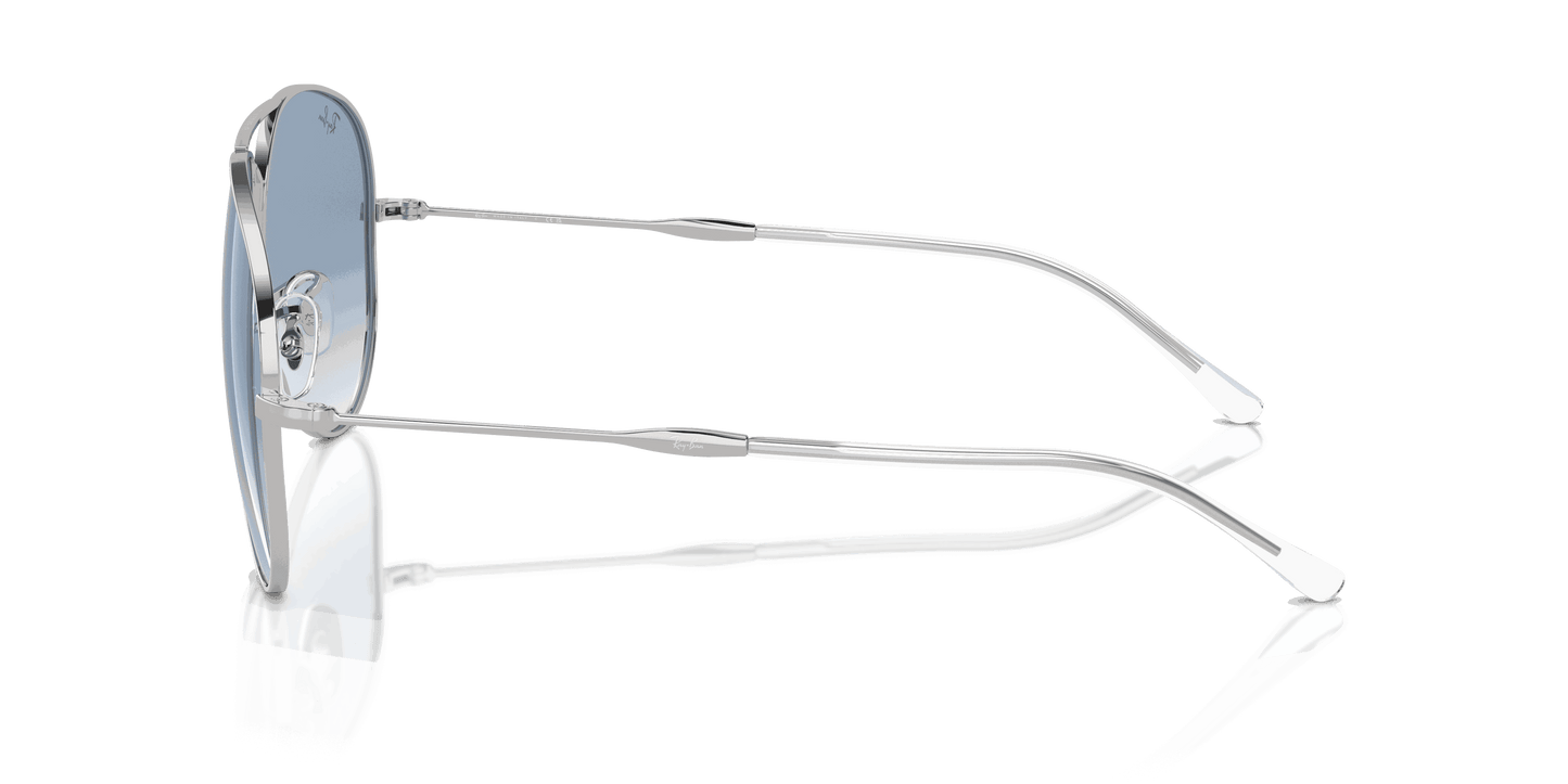 [Clear & Blue Lenses, Polished Silver Frame]