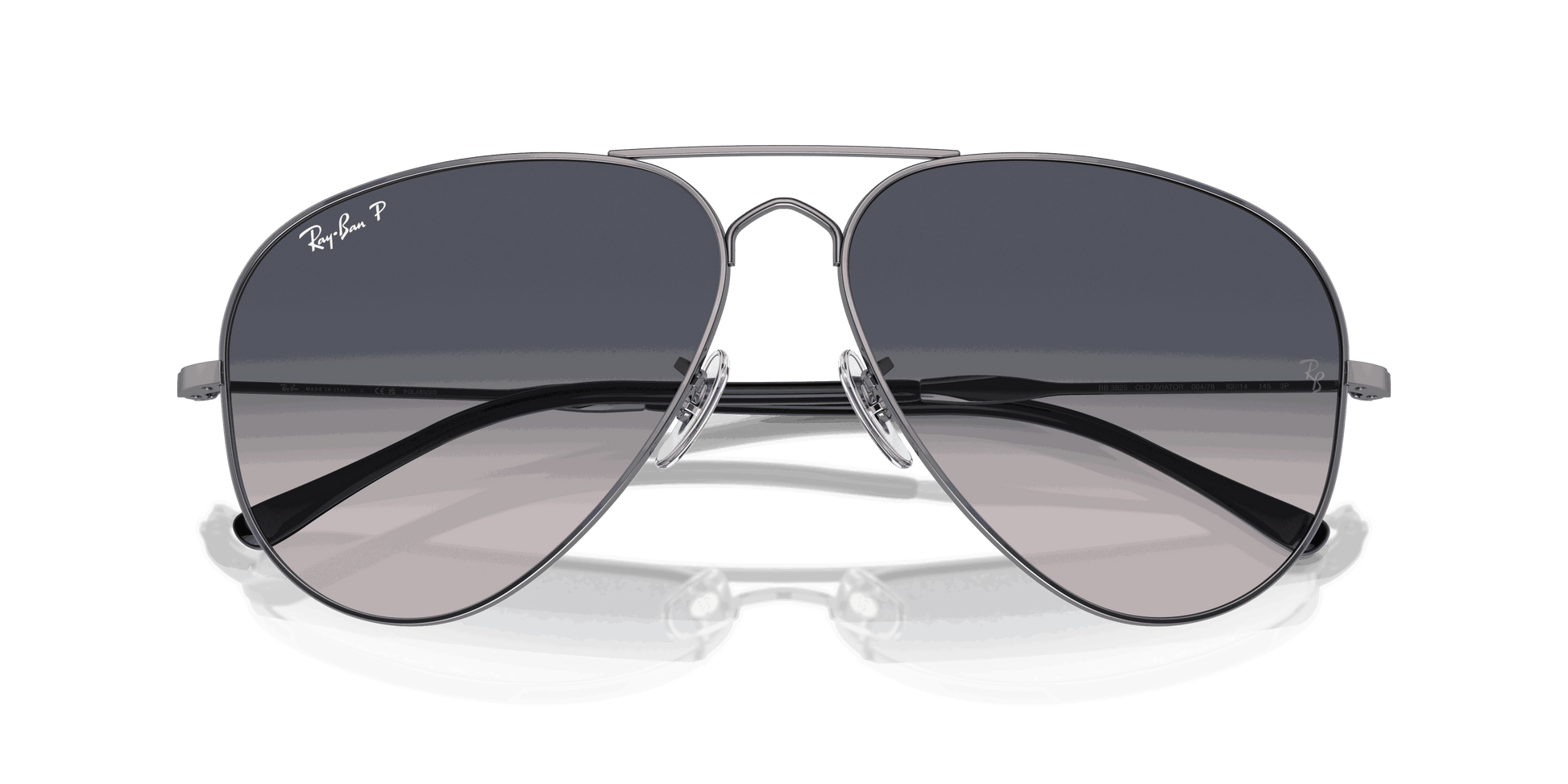 [Blue Lenses, Polished Gunmetal Frame]