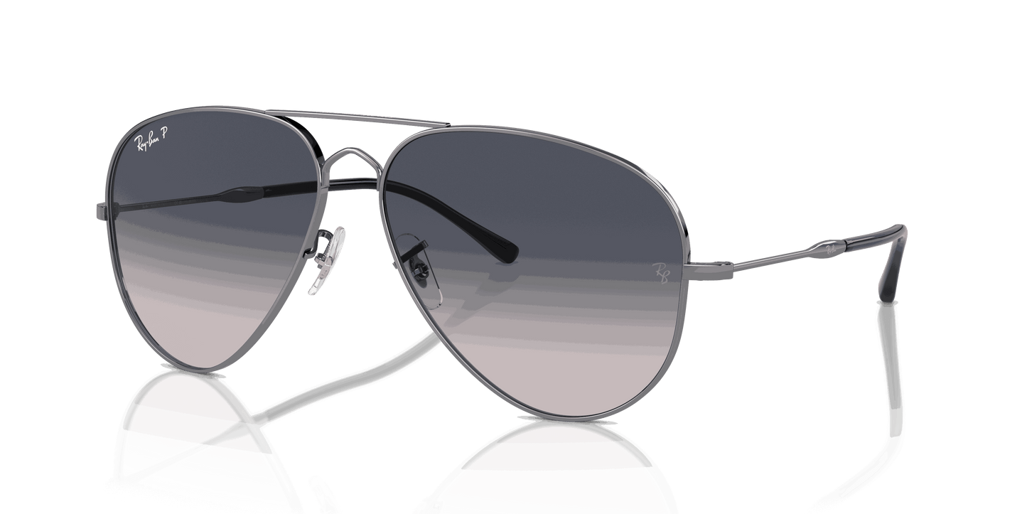 [Blue Lenses, Polished Gunmetal Frame]