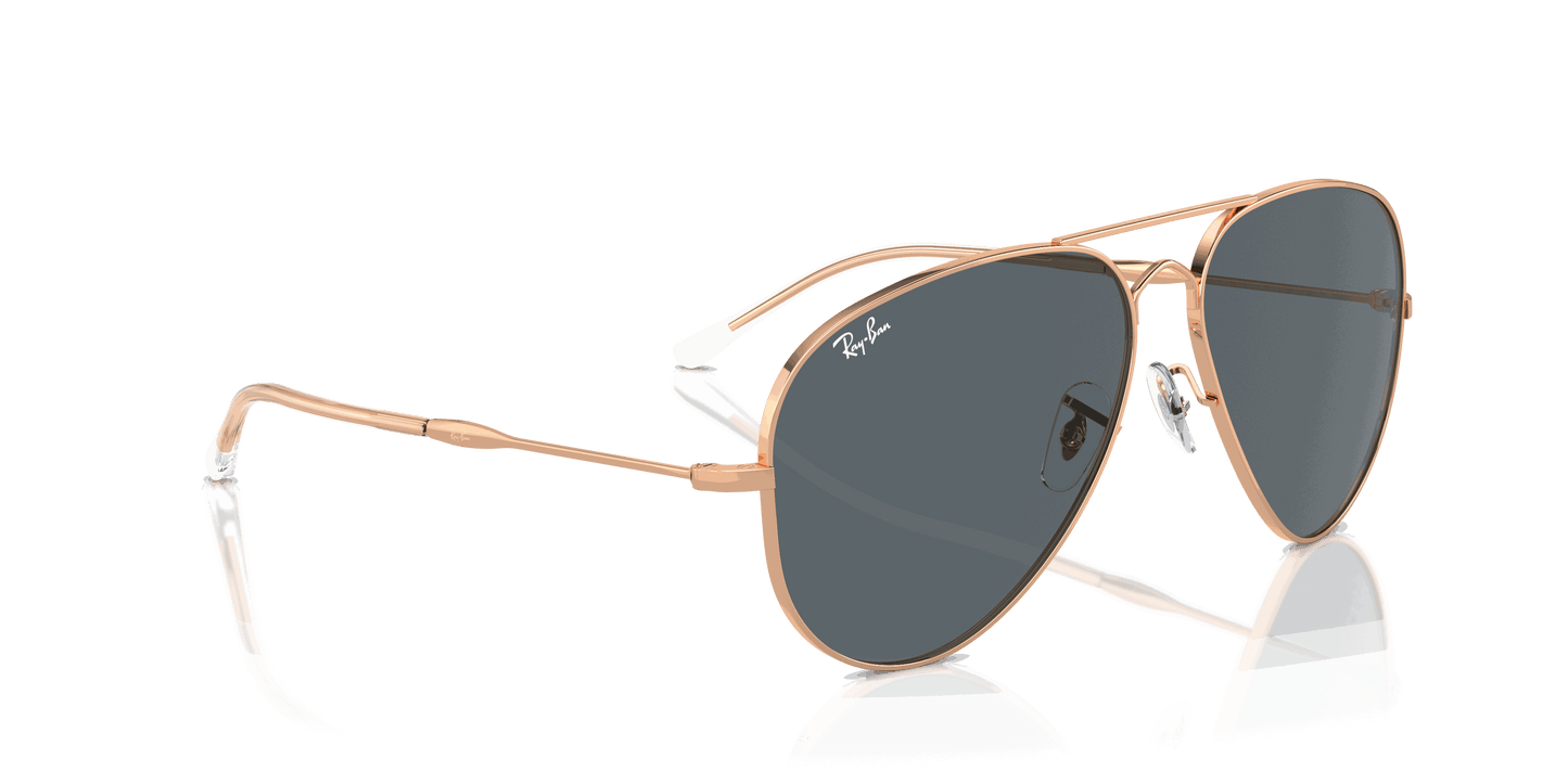 [Blue Lenses, Polished Rose Gold Frame]