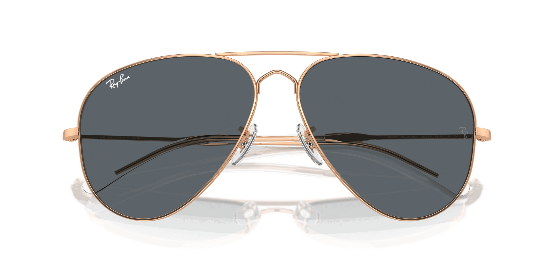 [Blue Lenses, Polished Rose Gold Frame]