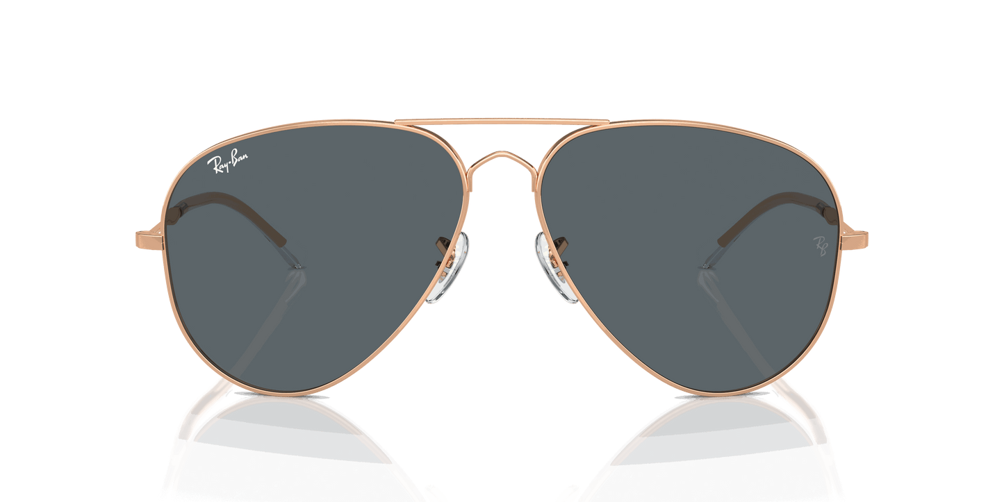 [Blue Lenses, Polished Rose Gold Frame]