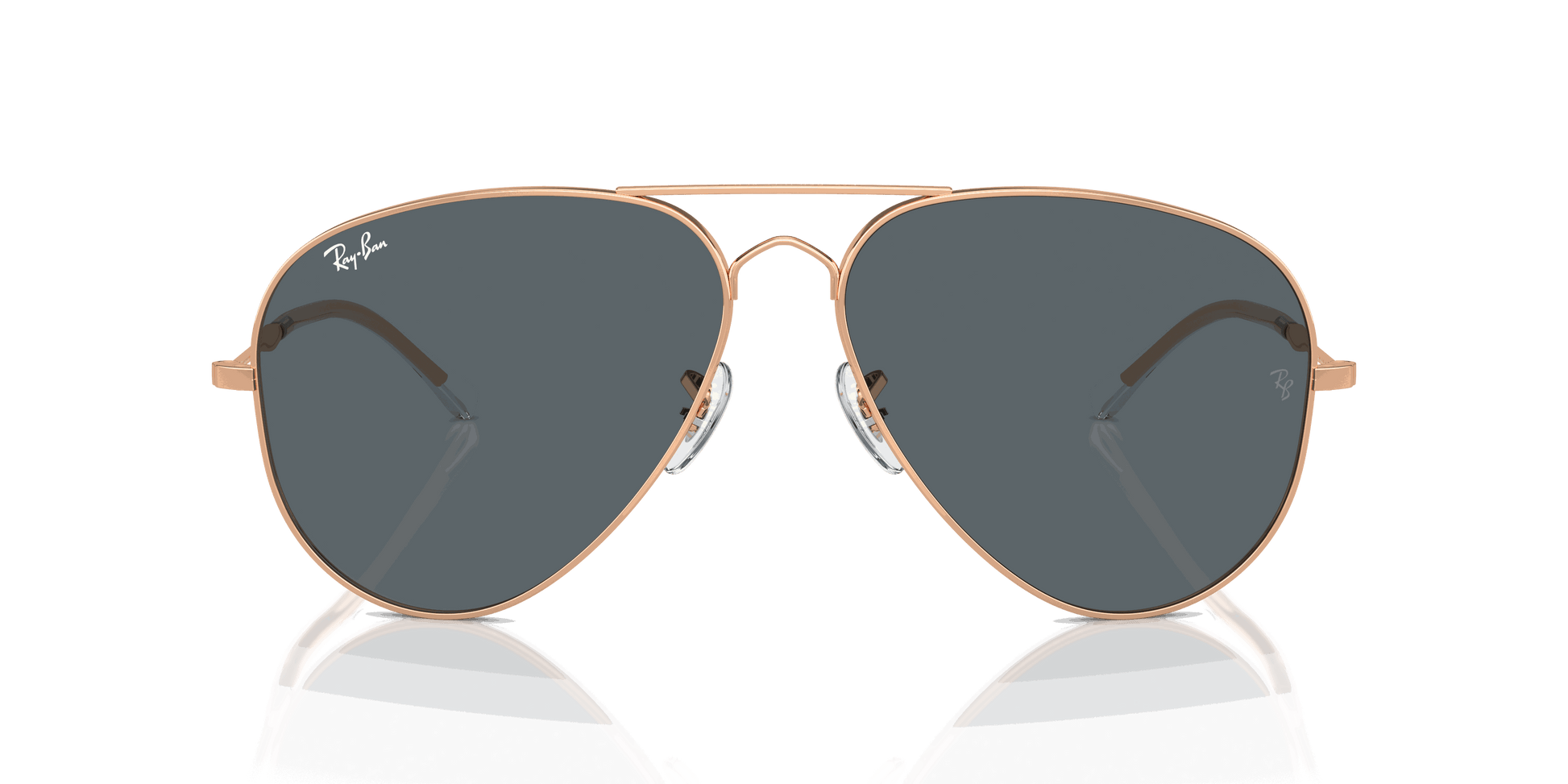 [Blue Lenses, Polished Rose Gold Frame]