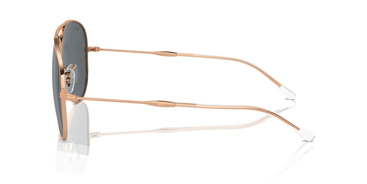 [Blue Lenses, Polished Rose Gold Frame]