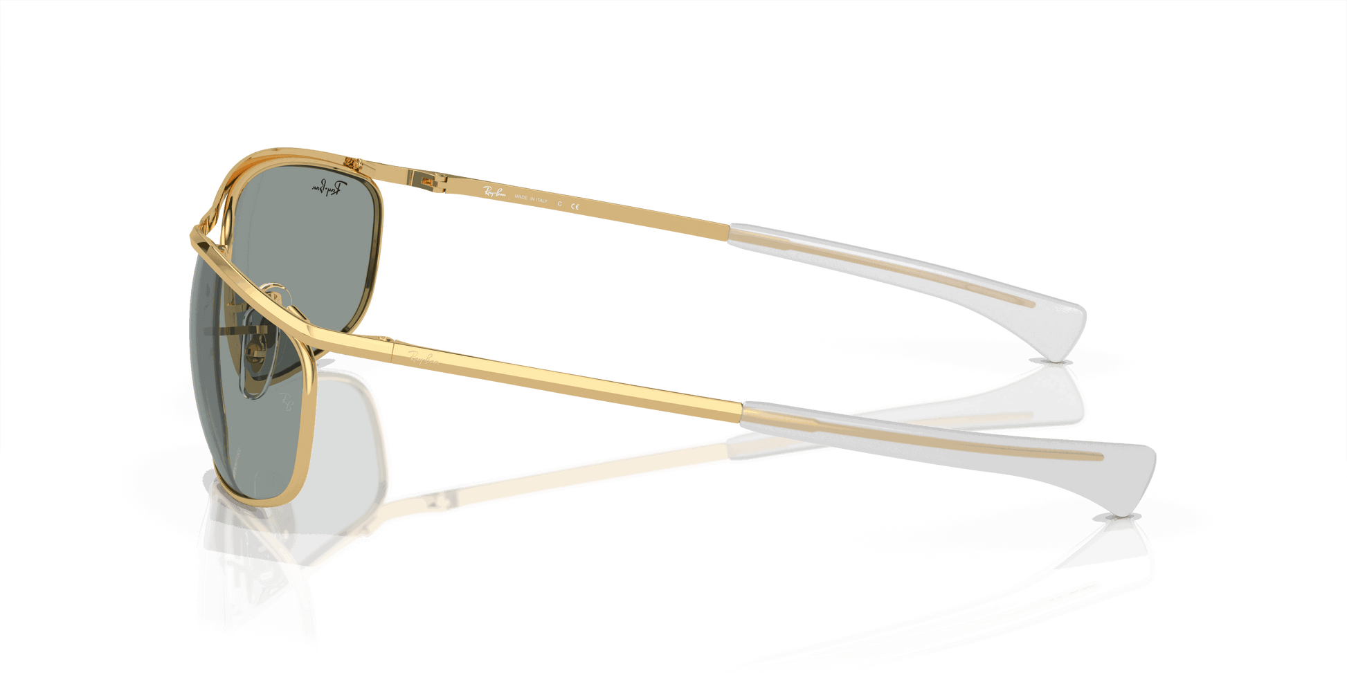 [Blue Lenses, Polished Arista Gold Frame]