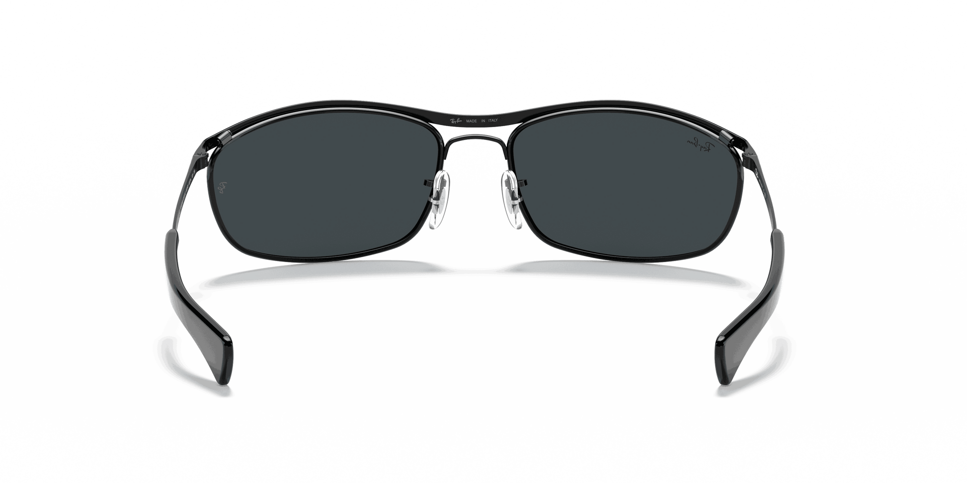 [Blue Lenses, Polished Black Frame]